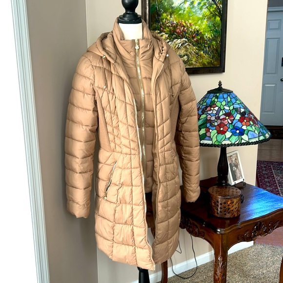 Bernardo sz large packable bibbed winter coat with hood EUC worn once - Picture 2 of 12